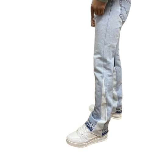 Sky-Panel Stacked Denim